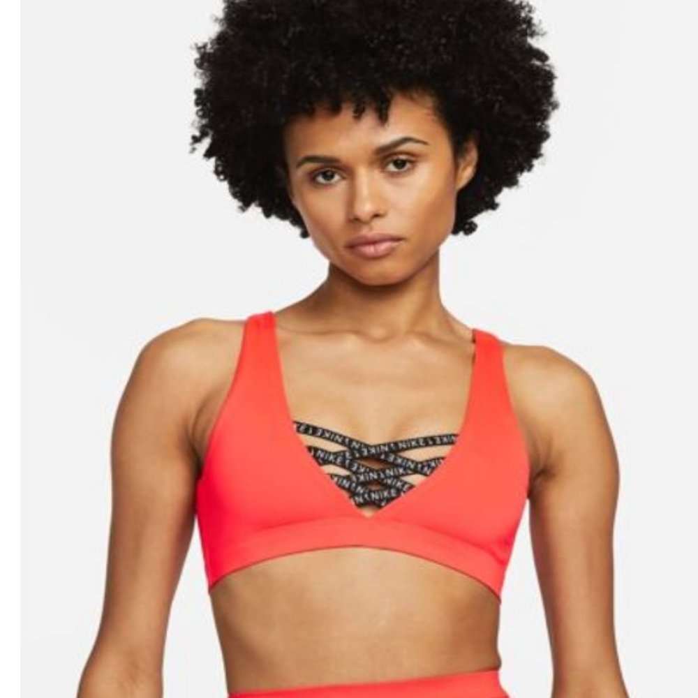 Nike Swim Reversible Bikini Top-Bright Crimson-NWT - Picture 3 of 3